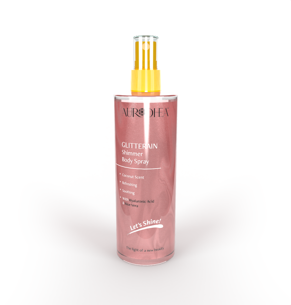 GLITTERAIN - PINK SHIMMER BODY SPRAY (PARFUM DE NOIX DE COCO) - 150 ML CHOGAN