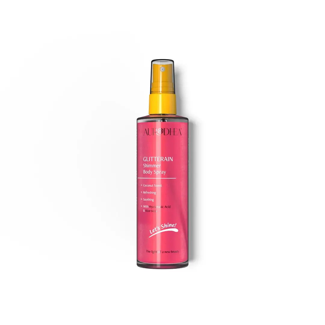 GLITTERAIN - Spray corps scintillant doré Chogan
